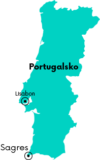 Sagres na mapě Portugalska